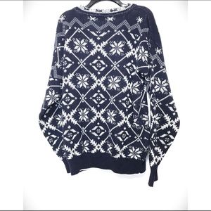 Mens John Weitz Crewneck Snowflake Sweater SZ M